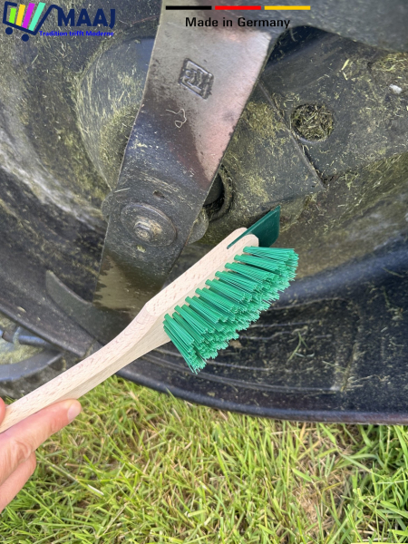 Lawn mower equipment brush